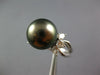LARGE .75CT DIAMOND & AAA TAHITIAN PEARL PLATINUM ROUND & PEAR SHAPE LOVE RING
