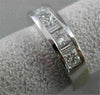 ESTATE EMERALD PRINCESS DIAMOND CHANNEL ANNIVERSARY 14KT WHITE GOLD RING #20476