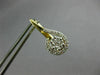 ESTATE .60CT DIAMOND 14KT YELLOW GOLD CLASSIC FLOWER LEVERBACK HANGING EARRINGS