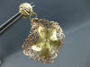ESTATE LARGE 14KT YELLOW & ROSE GOLD CIRCLE STAR FILIGREE HANGING EARRINGS #1682