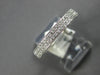 WIDE .30CT DIAMOND 14KT WHITE GOLD 2 ROW FILIGREE SEMI ETERNITY ANNIVERSARY RING