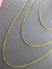 ANTIQUE EXTRA LONG 18KT YELLOW GOLD 3D HANDCRAFTED LINK CHAIN NECKLACE #27998