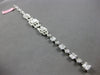 EXTRA LARGE 4.13CT DIAMOND 18K WHITE GOLD ROUND & BAGUETTE MULTI SQUARE BRACELET