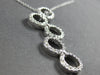 LARGE .5CT DIAMOND 14KT WHITE GOLD ROUND MULTI CIRCULAR OLYMPIC FLOATING PENDANT