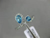 WIDE .81CT DIAMOND & AAA ROUND & PEAR SHAPE BLUE TOPAZ 14K WHITE GOLD SNAKE RING