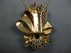 ANTIQUE EXTRA LARGE 5.52CT DIAMOND & AAA RUBY 18KT ROSE GOLD BOW BROOCH PENDANT