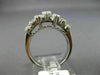 ESTATE WIDE .75CT DIAMOND 14KT WHITE GOLD 3D FILIGREE MILGRAIN ANNIVERSARY RING
