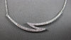 ESTATE .33CT DIAMOND 18KT WHITE GOLD 3D CLASSIC CRISS CROSS BAR LOVE NECKLACE