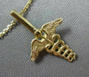 ESTATE 14KT YELLOW GOLD 3D HANDCRAFTED MEDICAL EMBLEM FLOATING PENDANT #25065