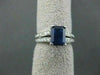 ESTATE 2.09CT DIAMOND & AAA SAPPHIRE 14KT WHITE GOLD ENGAGEMENT RING #19570