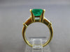 LARGE 3.52CT DIAMOND & AAA EMERALD 18K YELLOW GOLD SQUARE ENGAGEMENT RING #28038