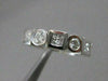 ESTATE PRINCESS ROUND DIAMOND BEZEL ANNIVERSARY WEDDING 14KT W GOLD RING #16953