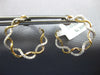 .36CT DIAMOND 18KT 2 TONE GOLD 3D INIFINITY ROPE SIDEWAYS HOOP HANGING EARRINGS