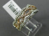 WIDE .59CT DIAMOND 14KT WHITE & ROSE GOLD 3D MULTI ROW INFINITY ANNIVERSARY RING