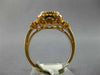 ESTATE 1.32CT DIAMOND 18KT ROSE GOLD ROUND CLUSTER SQUARE HALO ANNIVERSARY RING