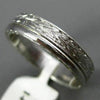 ESTATE WIDE 14KT WHITE GOLD 3D FILIGREE MILGRAIN WEDDING ANNIVERSARY RING #1061