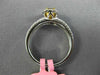 ESTATE .WIDE 89CT WHITE & FANCY YELLOW DIAMOND 18KT 2 TONE GOLD ENGAGEMENT RING