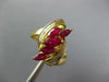 1.85CT DIAMOND & AAA RUBY 18K YELLOW GOLD ROUND & MARQUISE LEAF LOVE RING #27021