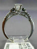 .25CT WHITE & BLACK DIAMONDS 14KT WHITE GOLD PAST PRESENT FUTURE ENGAGEMENT RING