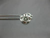 ESTATE LARGE .6CT DIAMOND 18K WHITE GOLD CLASSIC FLOWER SOLITAIRE EARRINGS 6407