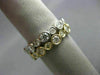 WIDE 2.16CT DIAMOND 14KT WHITE & YELLOW GOLD BEZEL DOUBLE STACKABLE WEDDING RING
