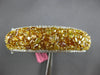 GIA LARGE 17.85CT WHITE & MULTI COLOR DIAMOND 18KT 2 TONE GOLD BANGLE BRACELET