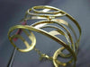 ESTATE LARGE 1.55CT DIAMOND 14K YELLOW GOLD 3D MULTI WAVE FLOWER BANGLE BRACELET
