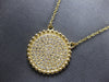 LARGE .84CT DIAMOND 14KT YELLOW GOLD CLASSIC PAVE CIRCULAR BEADED LOVE NECKLACE
