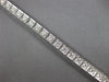 ESTATE LARGE 4.0CT DIAMOND 14KT WHITE GOLD ROUND SQUARE FILIGREE TENNIS BRACELET