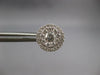 LARGE .85CT DIAMOND 14KT WHITE GOLD FLOWER INTERCHANGEABLE JACKET STUD EARRINGS