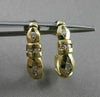 ESTATE .72CTW CHANNEL DIAMOND HUGGIES 14K YELLOW GOLD FANCY EARRINGS 20MM #6166