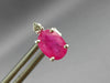 ESTATE 1.55CT DIAMOND & AAA RUBY 14KT WHITE GOLD 3D CLASSIC STUD EARRINGS #17188