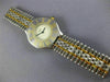 ESTATE CARTIER .10CT SAPPHIRE 18K GOLD & STAINLESS STEEL 3D LADIES WATCH #26488