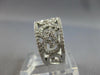 WIDE .57CT DIAMOND 18KT WHITE GOLD 3D OPEN FILIGREE WEDDING ANNIVERSARY #27591