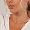 ESTATE 14KT YELLOW GOLD 3D CLASSIC DIAMOND CUT ADJUSTABLE HEART CHAIN NECKLACE