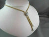 ESTATE HEART .40CT DIAMOND LARIAT DROP TWOTONE GOLD NECKLACE F VS ONE OF A KIND