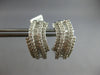 LARGE 2.25CT DIAMOND 18KT WHITE GOLD ROUND & BAGUETTE MULTI ROW HANGING EARRINGS