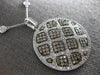 ESTATE EXTRA LARGE 4.83CT WHITE & MOCHA DIAMOND 14K WHITE GOLD FLOATING PENDANT