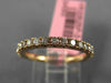ESTATE .49CT PINK DIAMOND 18KT ROSE GOLD 3/4 ETERNITY WEDDING ANNIVERSARY RING