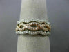 WIDE .59CT DIAMOND 14KT WHITE & ROSE GOLD 3D MULTI ROW INFINITY ANNIVERSARY RING
