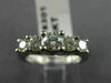 ESTATE .78CT ROUND DIAMOND 14KT WHITE GOLD 5 STONE LUCIDA ENGAGEMENT RING #18301