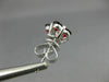ESTATE 1.83CT DIAMOND & AAA RUBY 18KT WHITE GOLD 3D FLOWER CLASSIC STUD EARRINGS