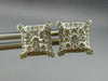 ESTATE .54CT DIAMOND 14K YELLOW GOLD SQUARE CLUSTER FILIGREE SCREW BACK EARRINGS