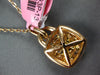 LARGE 1.61CT MULTI COLOR DIAMOND 18KT ROSE GOLD LOCK TO YOUR HEART FUN PENDANT