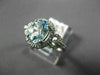ESTATE 1.28CT DIAMOND & AAA AQUAMARINE 14KT WHITE GOLD FILIGREE ENGAGEMENT RING