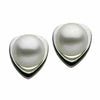 ESTATE AAA PEARL 18KT WHITE GOLD 3D CLASSIC SOLITAIRE TEAR DROP EARRINGS