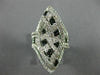 ESTATE EXTRA LARGE 2.72CT WHITE & BLACK DIAMOND 14KT WHITE GOLD 3D COCKTAIL RING