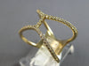ESTATE WIDE .33CT DIAMOND 14KT YELLOW GOLD CLASSIC DOUBLE V SHAPE BAR FUN RING