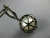 1.64CT WHITE & BLACK DIAMOND & SOUTH SEA PEARL 18KT BLACK GOLD HANGING EARRINGS