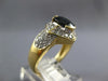 2.07CT DIAMOND & AAA SAPPHIRE 14K YELLOW GOLD 3D OVAL SEMI BEZEL ENGAGEMENT RING